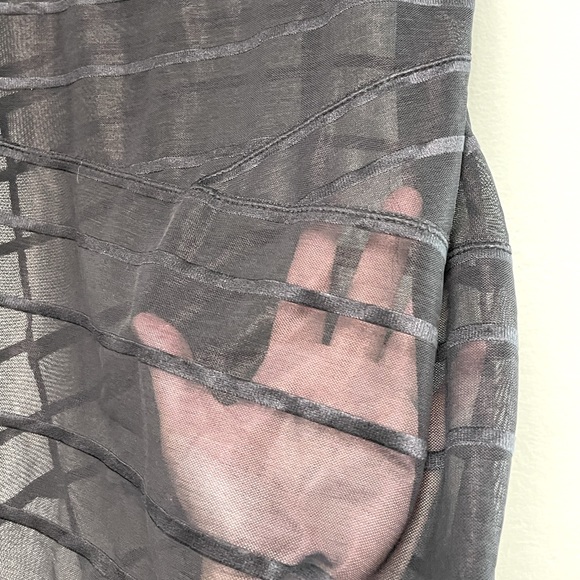 Natori Sheer Mini Dress, Black Sz M - Picture 4 of 5